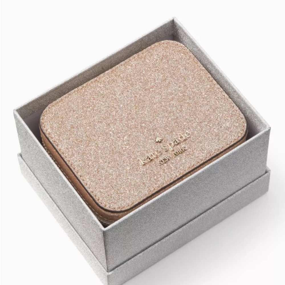 NWT Kate Spade Glittery Gold Jewelry Box